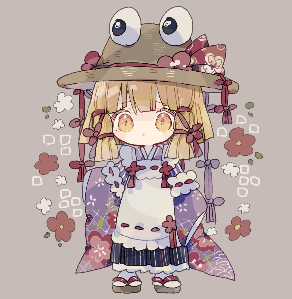 chibi maid moriya_suwako nikorashika touhou wa_maid