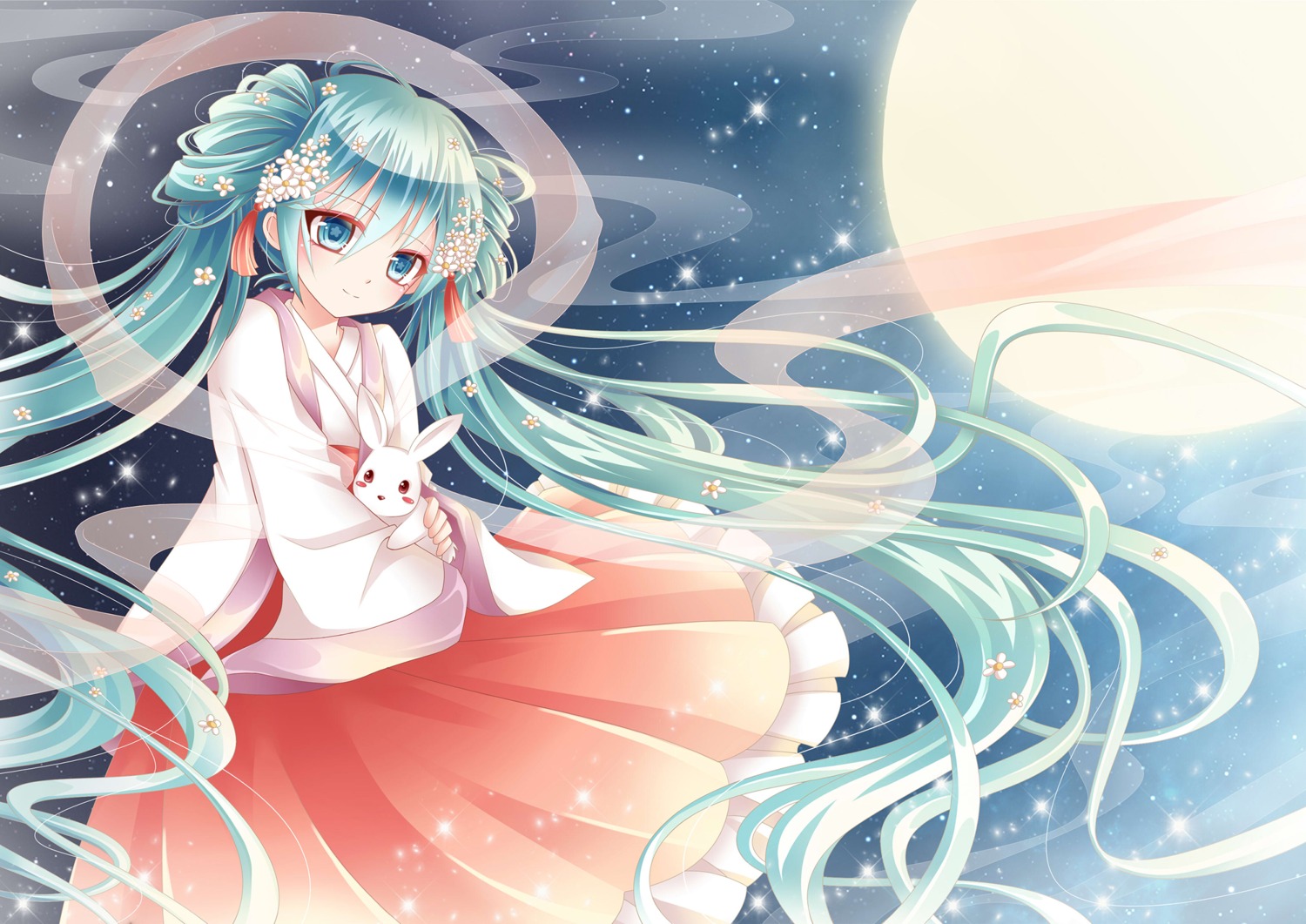 asian_clothes chuushuu_meigetsu_miku die_ying hatsune_miku vocaloid