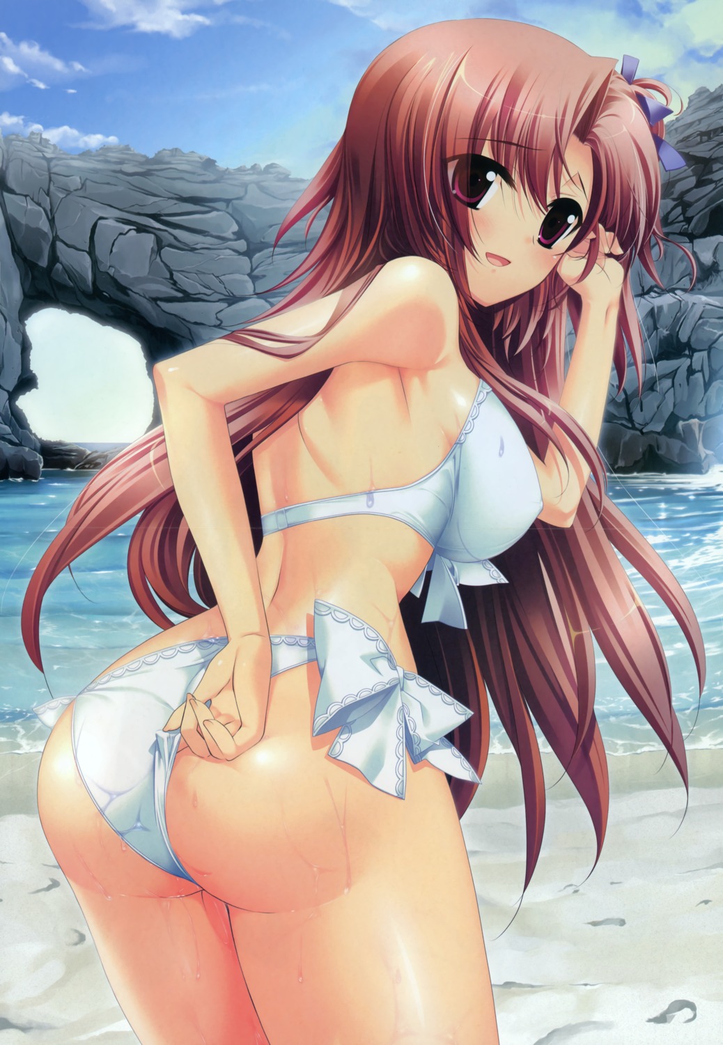 amami_mikage ass bikini crease erect_nipples fizz minazuki_haruka sakura_no_shippo sakura_tale swimsuits wet