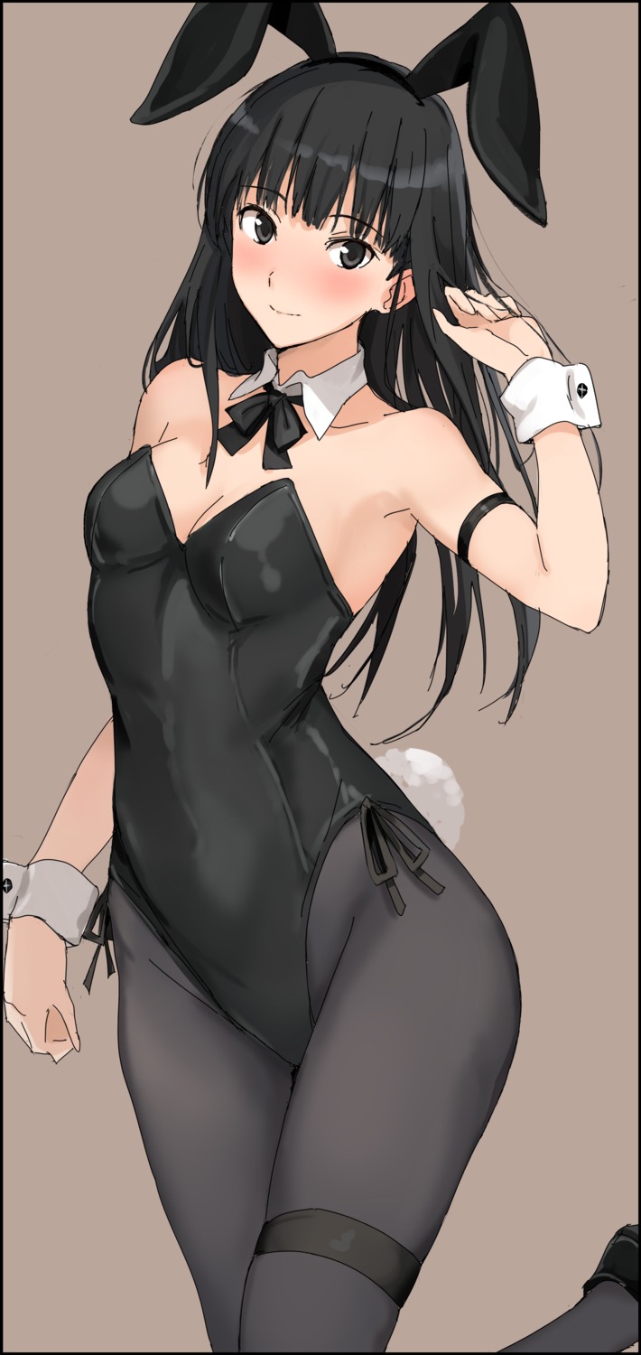 amagami animal_ears ayatsuji_tsukasa bunny_ears bunny_girl garter no_bra pantyhose tagme tail