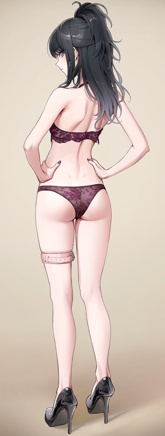 ameyame ass bra garter heels kazano_hiori lingerie pantsu the_idolm@ster the_idolm@ster_shiny_colors