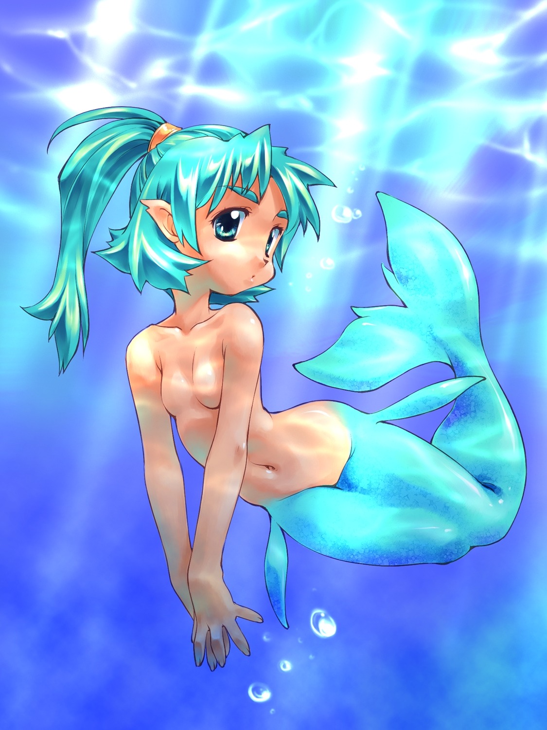 loli mermaid monster_girl naked topless