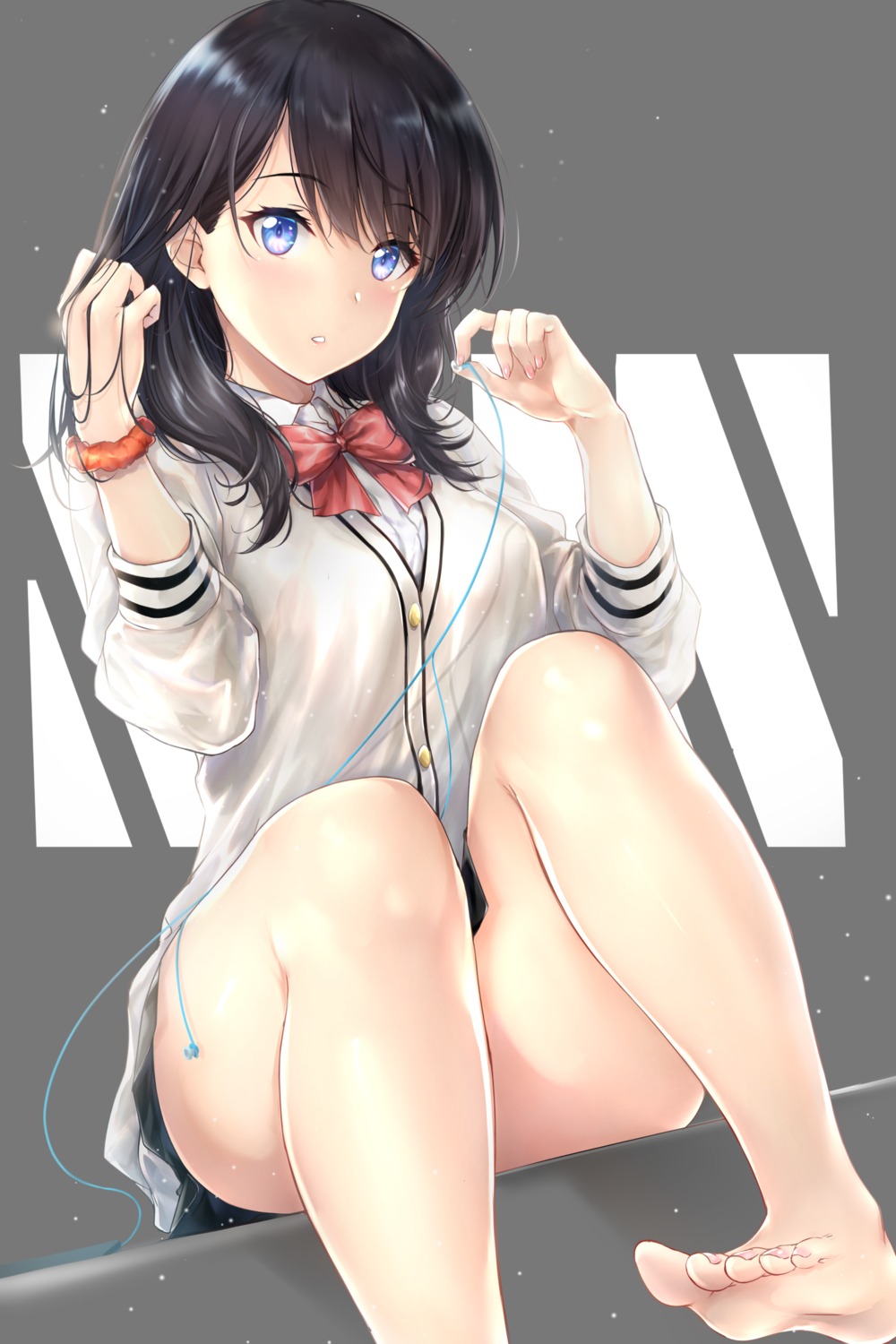 feet rei_kun seifuku skirt_lift ssss.gridman sweater takarada_rikka