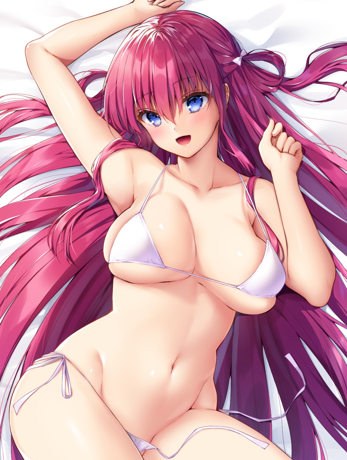 bikini grisaia grisaia_no_kajitsu jiiwara panty_pull suou_amane swimsuits wardrobe_malfunction