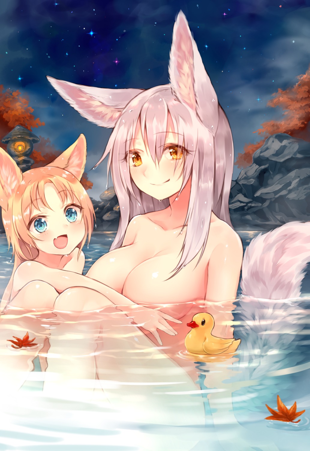 animal_ears bathing naked sukemyon tail wet