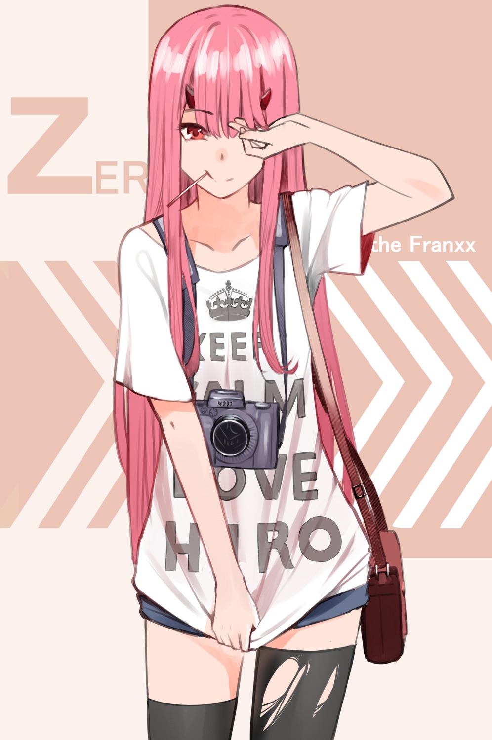 darling_in_the_franxx horns nonh_(wormoftank) thighhighs torn_clothes zero_two_(darling_in_the_franxx)