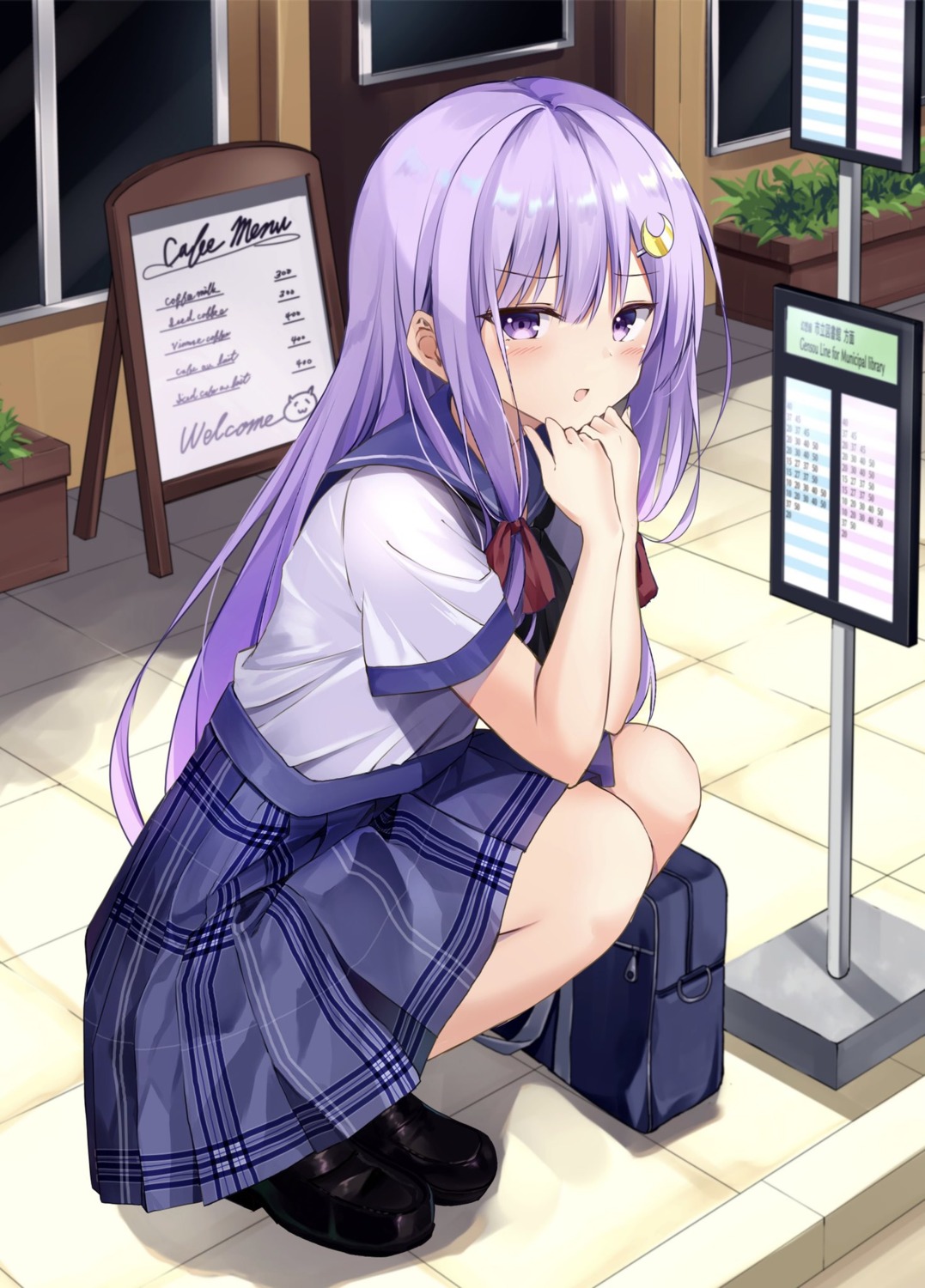 hyurasan patchouli_knowledge seifuku skirt_lift touhou