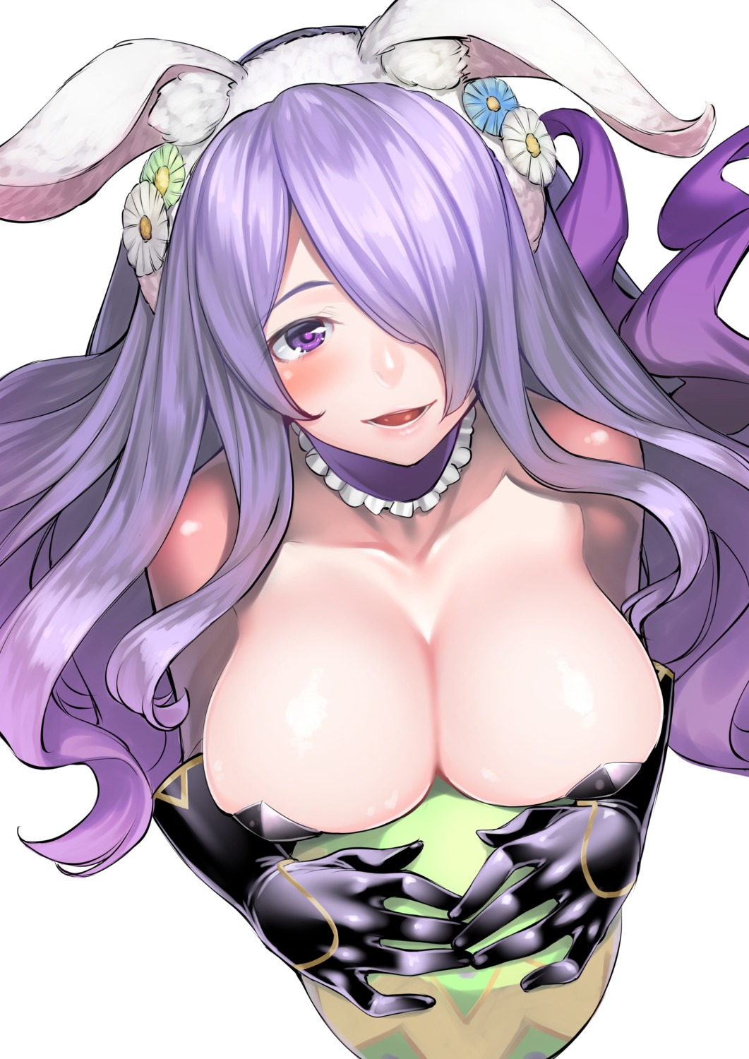 animal_ears bunny_ears camilla cleavage fire_emblem_heroes kasei