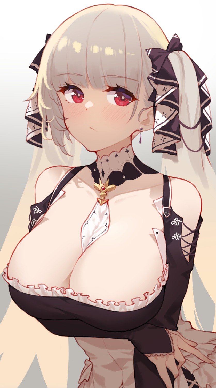 azur_lane breast_hold formidable_(azur_lane) gothic_lolita kimi_tsuru lolita_fashion no_bra