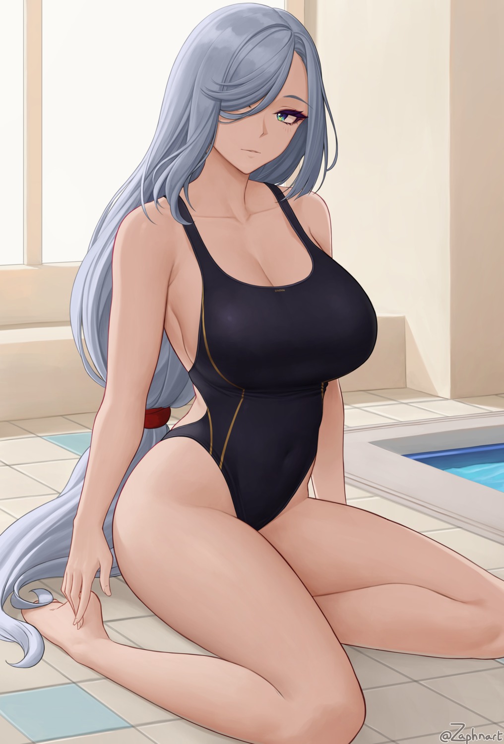 cleavage genshin_impact shenhe swimsuits zaphn