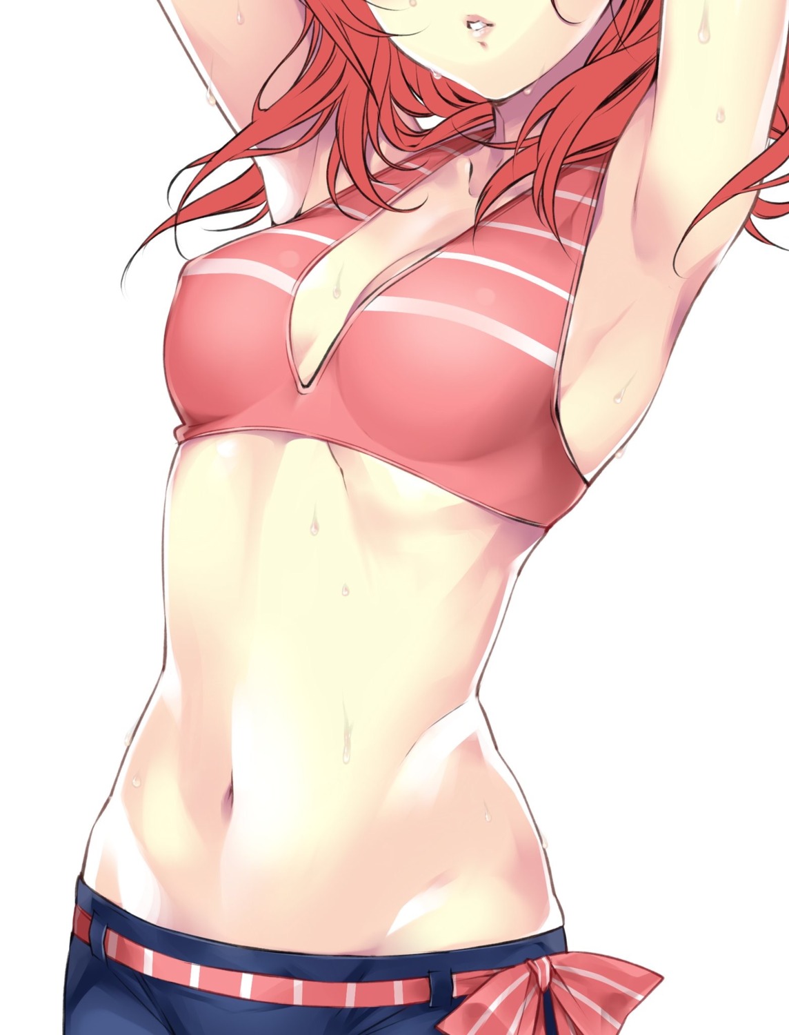 bikini_top cleavage hario love_live! nishikino_maki swimsuits wet