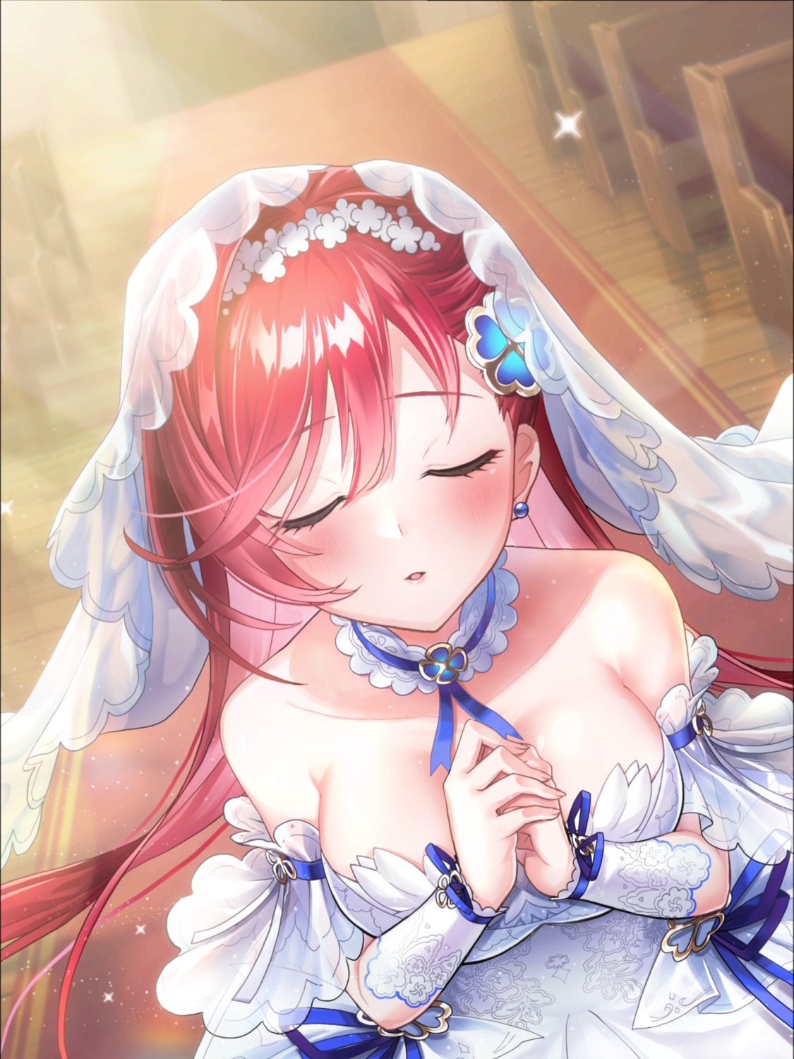 dress no_bra shironeko_project wedding_dress