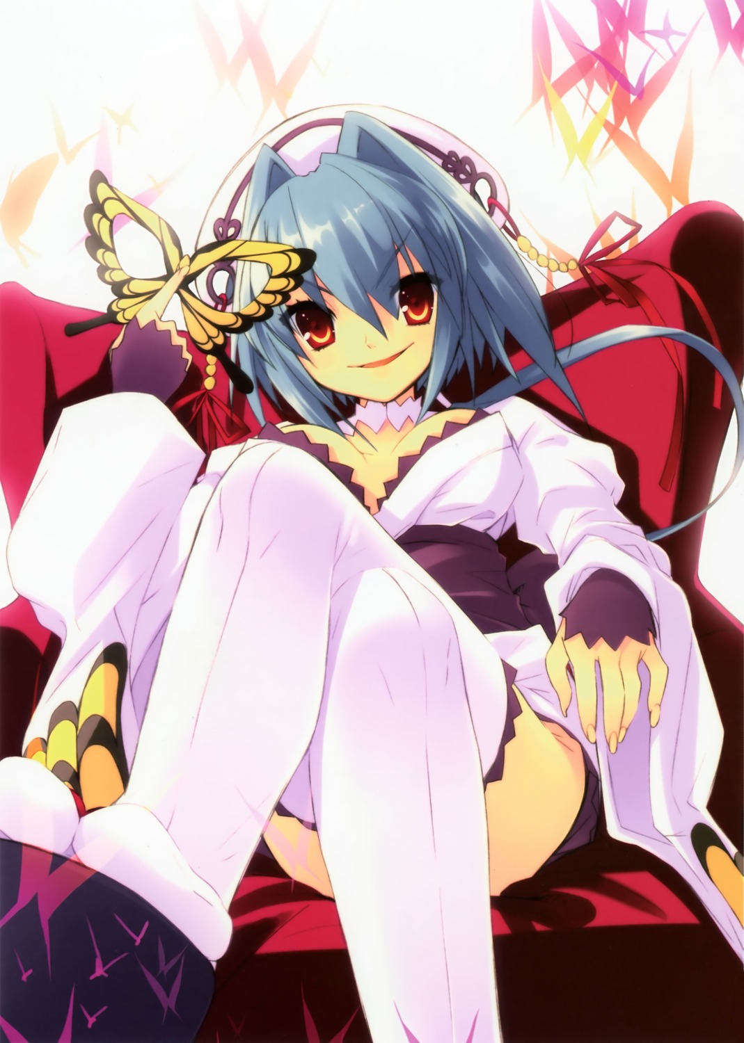 chouun cleavage ito_noizi koihime_musou no_bra thighhighs