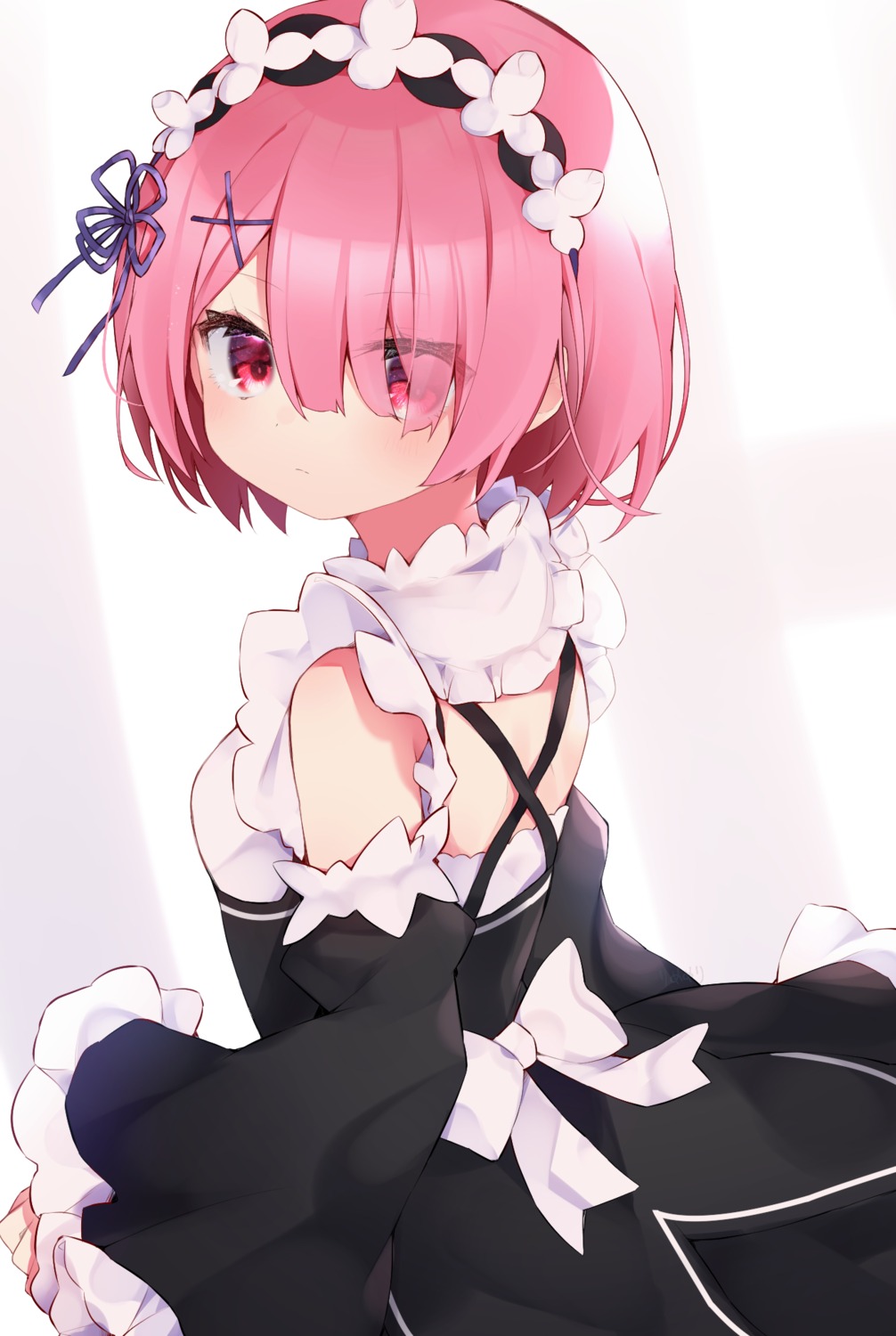 eringikinono maid ram_(re_zero) re_zero_kara_hajimeru_isekai_seikatsu skirt_lift