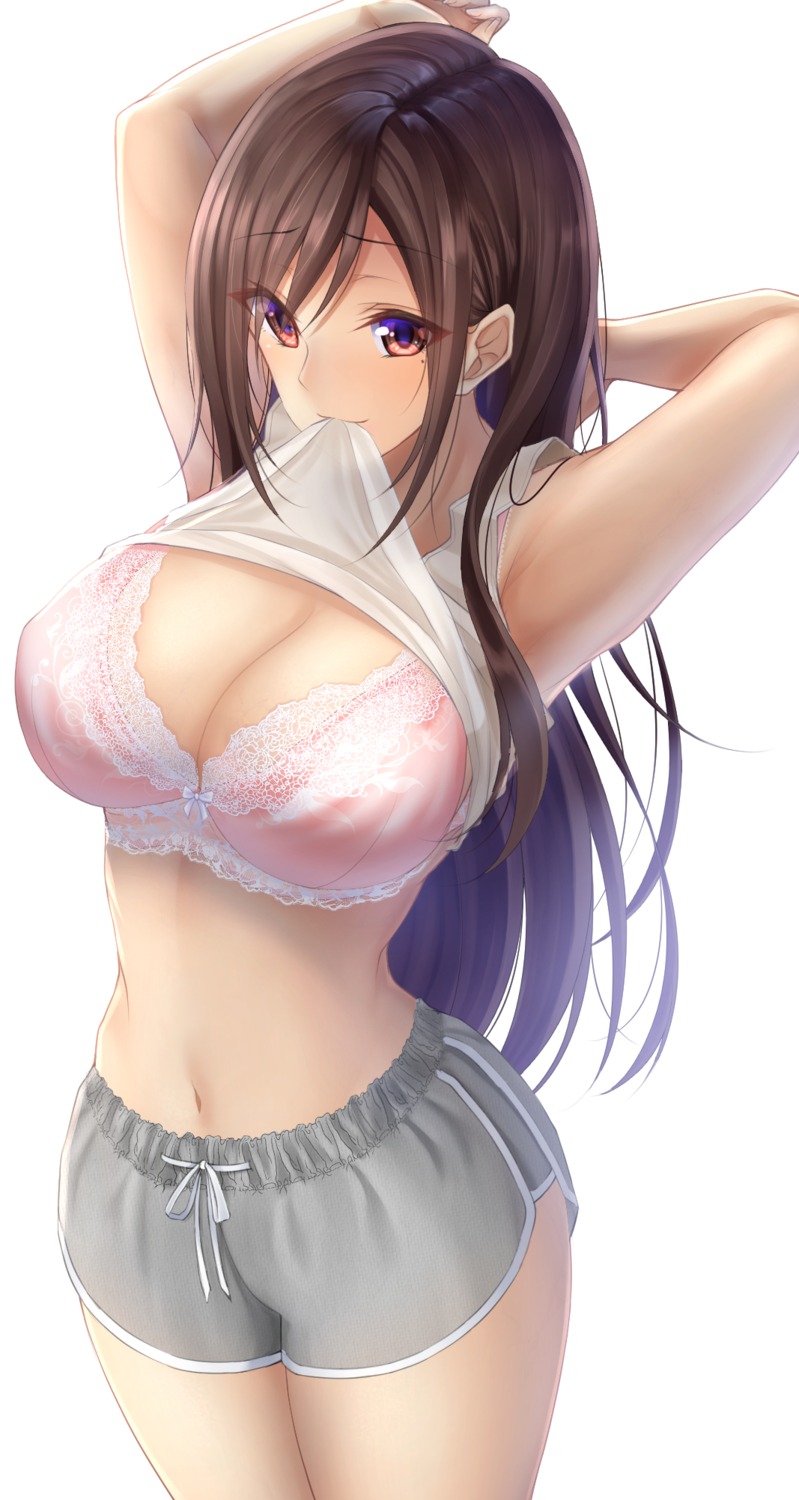 bra cleavage shirt_lift undressing zeroamu