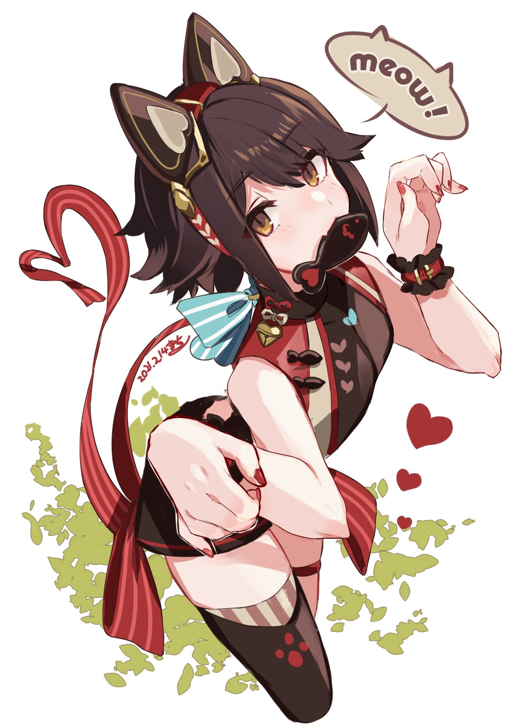 animal_ears garter macchoko nekomimi thighhighs