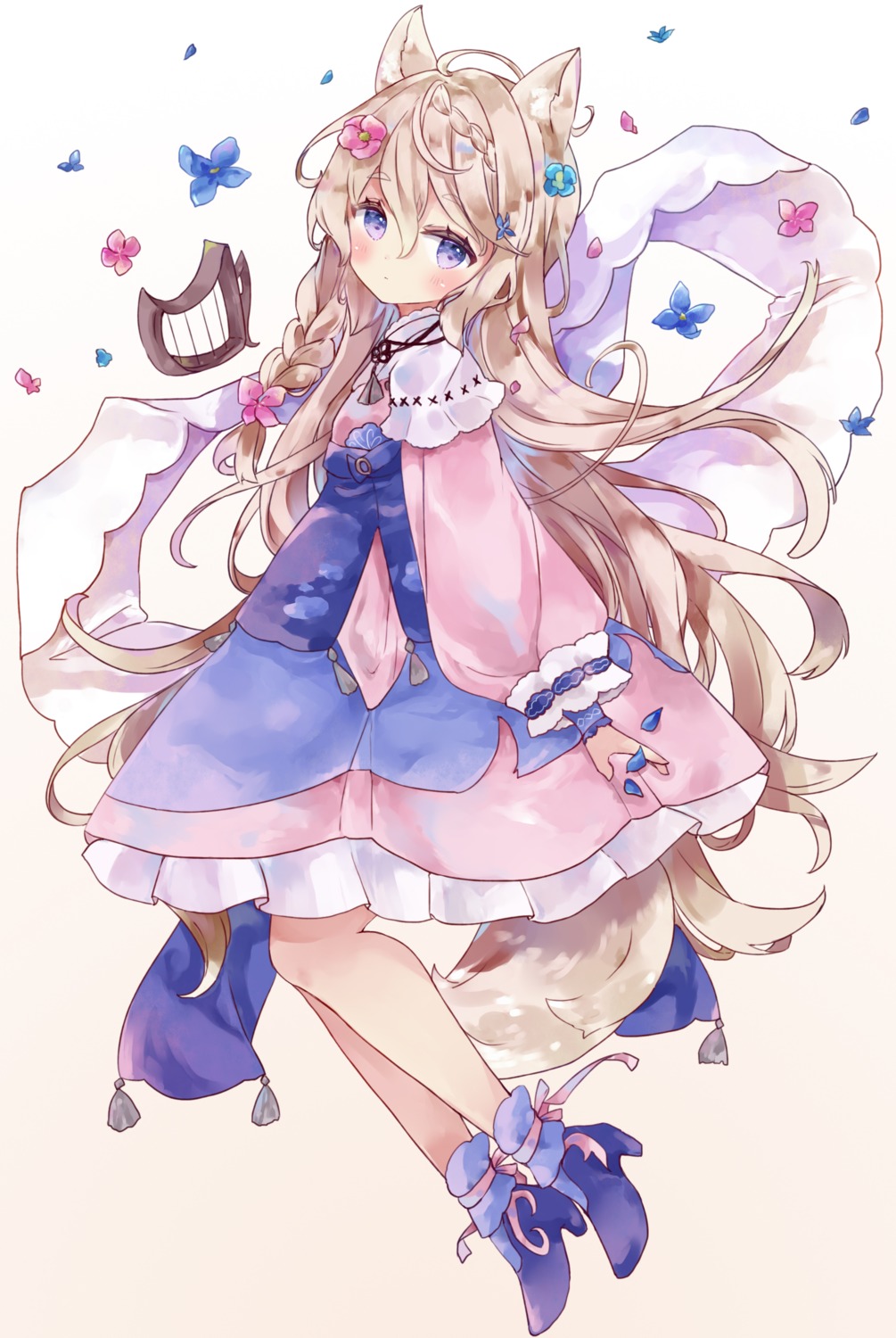 animal_ears dress heels tail tsukiyo_(skymint)