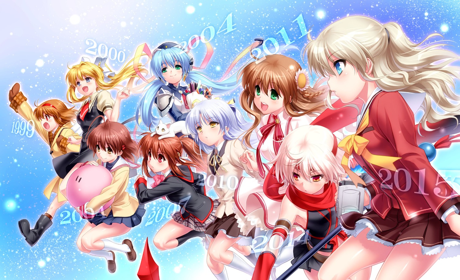 air angel_beats! armor charlotte clannad crossover furukawa_nagisa holy_breaker hoshino_yumemi jpeg_artifacts kamio_misuzu kanbe_kotori kanon little_busters! natsume_rin neko planetarian rewrite seifuku tachibana_kanade tenma_minase tomori_nao tsukimiya_ayu weapon zen