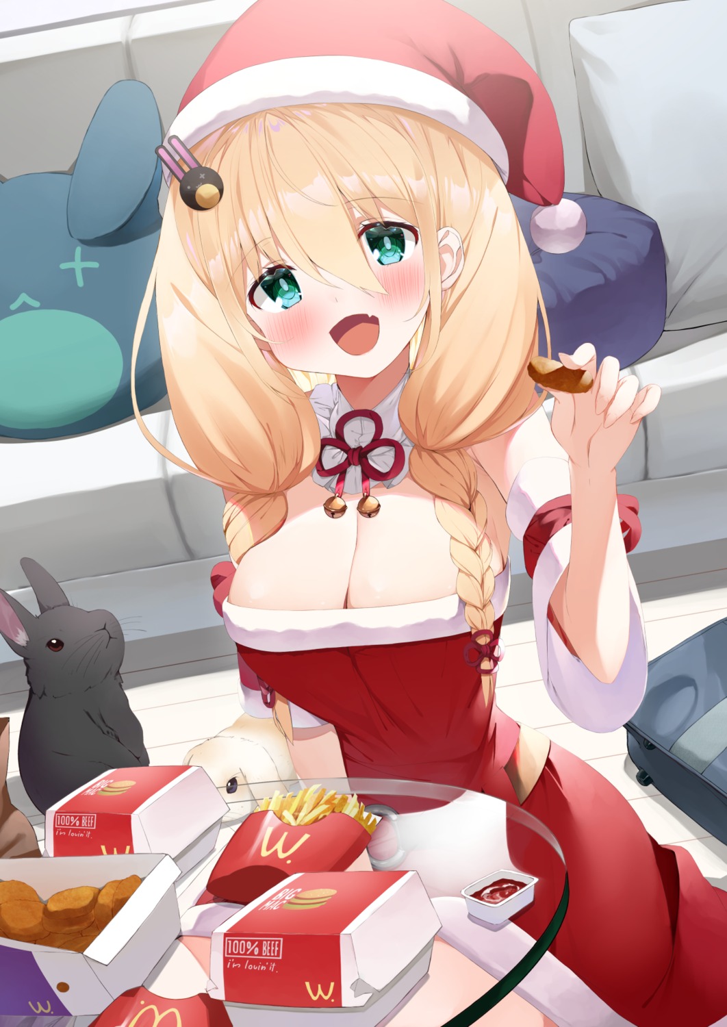 christmas dress g_uhrabbit no_bra