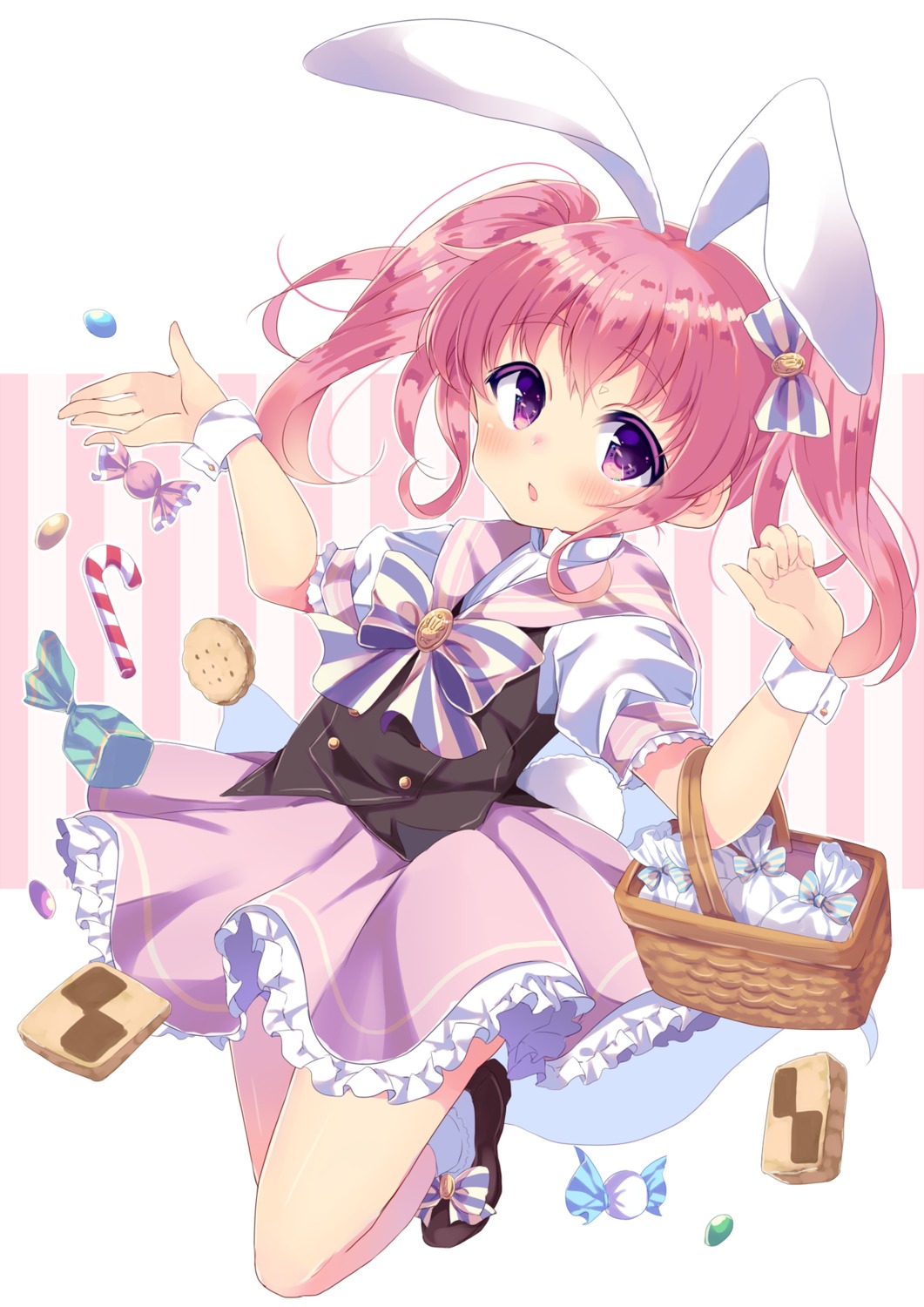 animal_ears bunny_ears dress momoirone tail