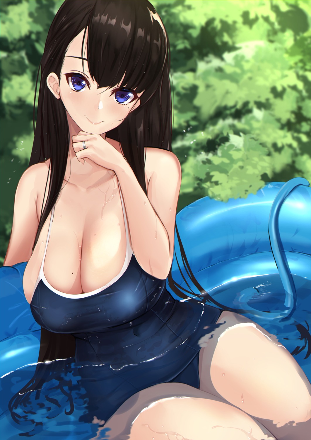 school_swimsuit swimsuits untsue wet