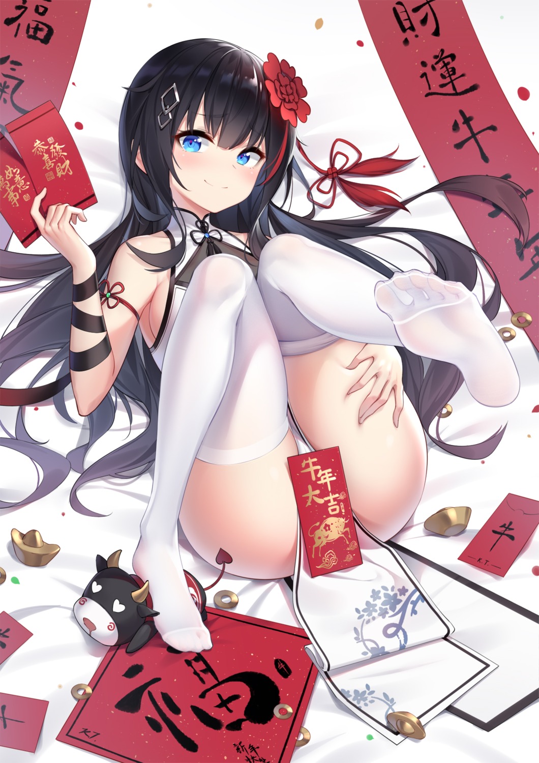 artist_revision chinadress feet k.t.cube thighhighs