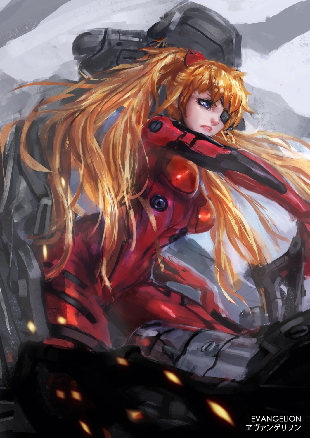 bodysuit cglas eyepatch neon_genesis_evangelion souryuu_asuka_langley