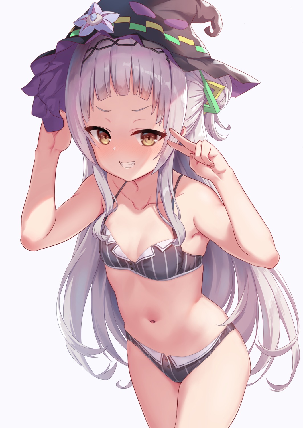 bikini hololive loli milkshake_(artist) murasaki_shion swimsuits witch