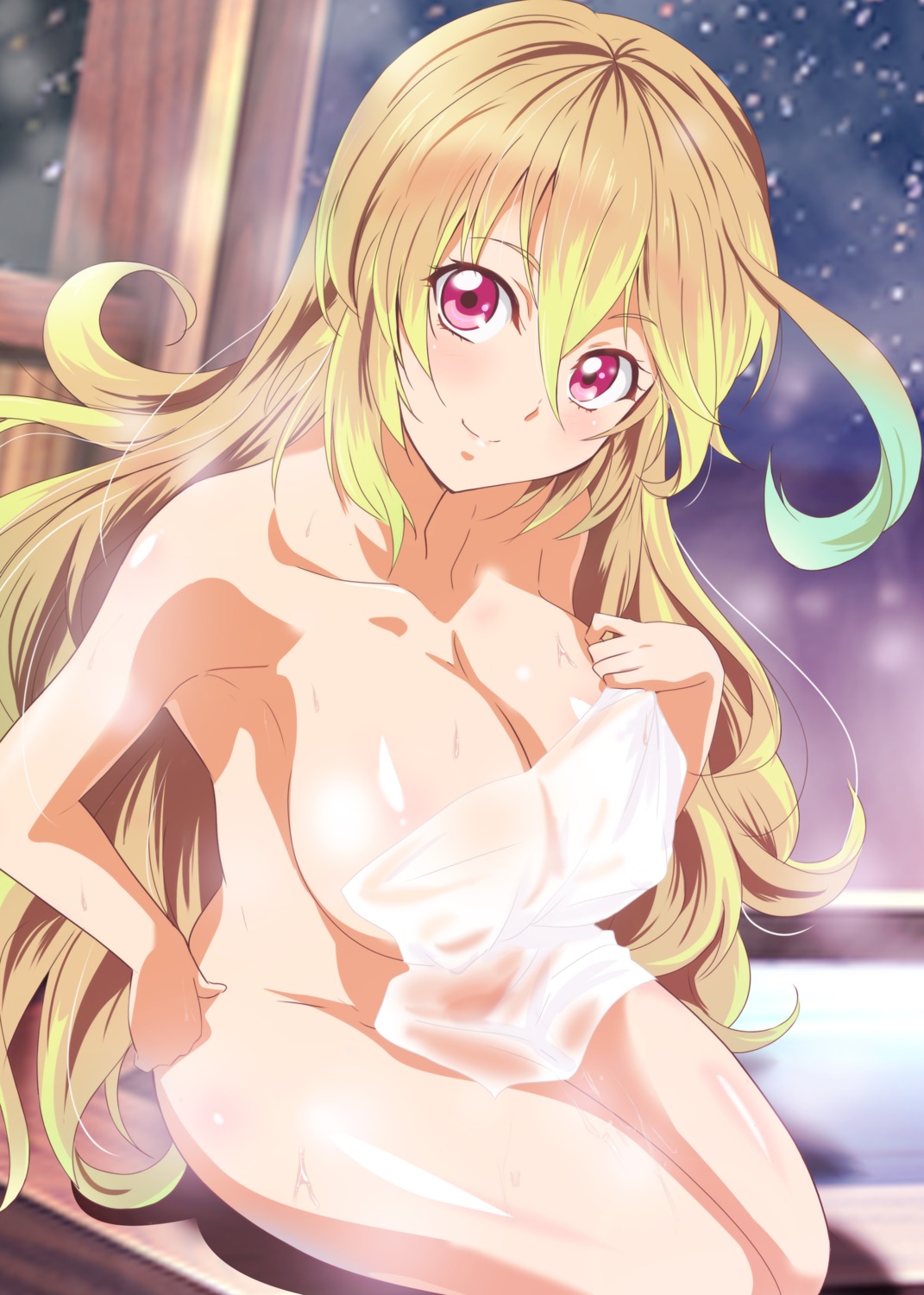 breast_hold milla_maxwell naked onsen tales_of tales_of_xillia towel washizuka_shou wet