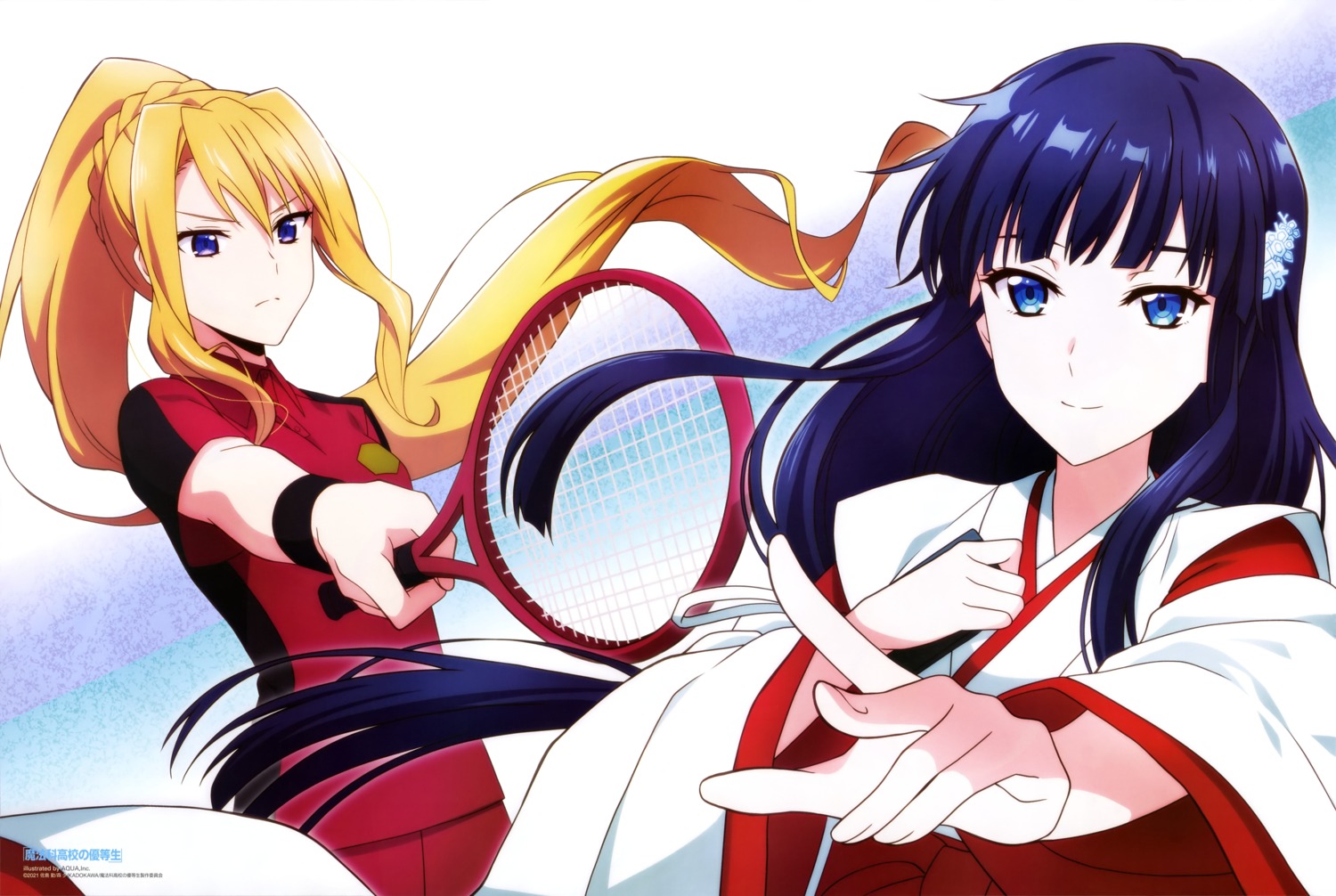 aquastar_inc. gym_uniform isshiki_airi mahouka_koukou_no_rettousei miko shiba_miyuki tennis