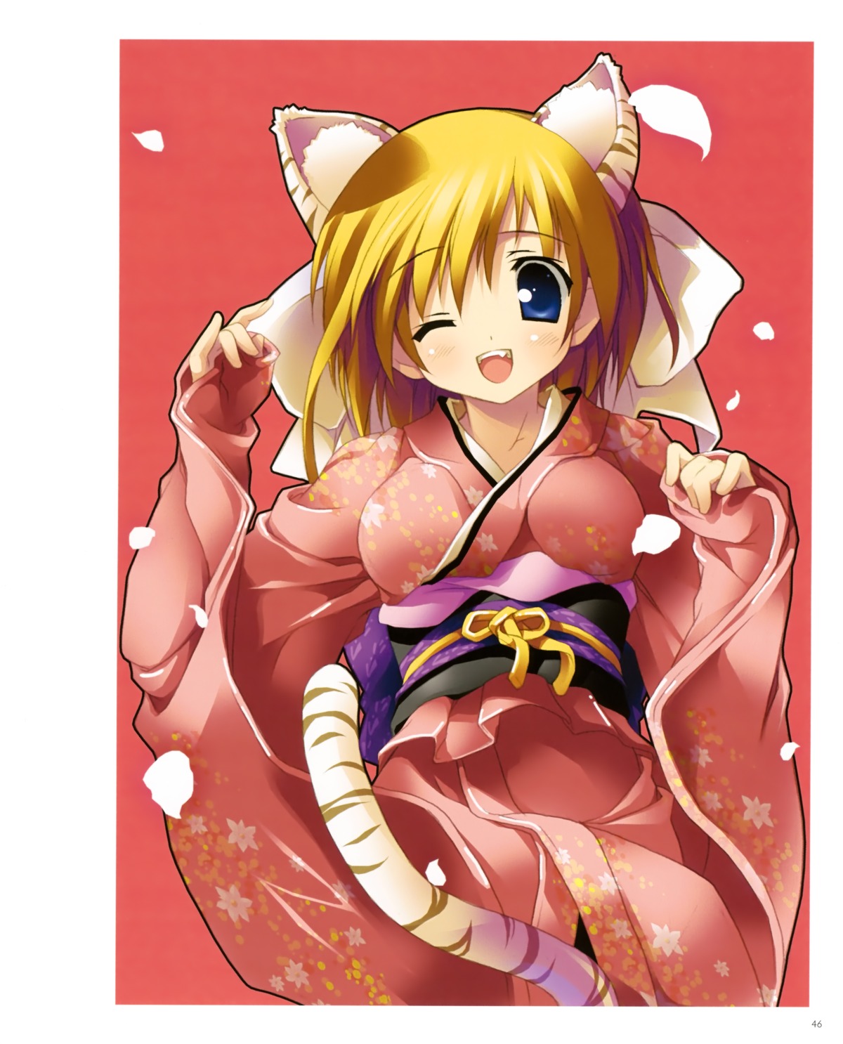 animal_ears kantoku kimono nekomimi tail