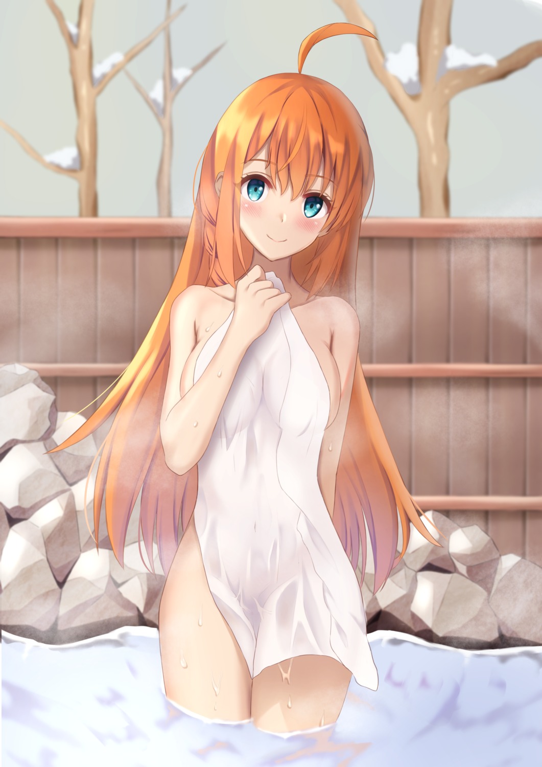mimori_(mimori_05) naked onsen pecorine princess_connect princess_connect!_re:dive towel wet