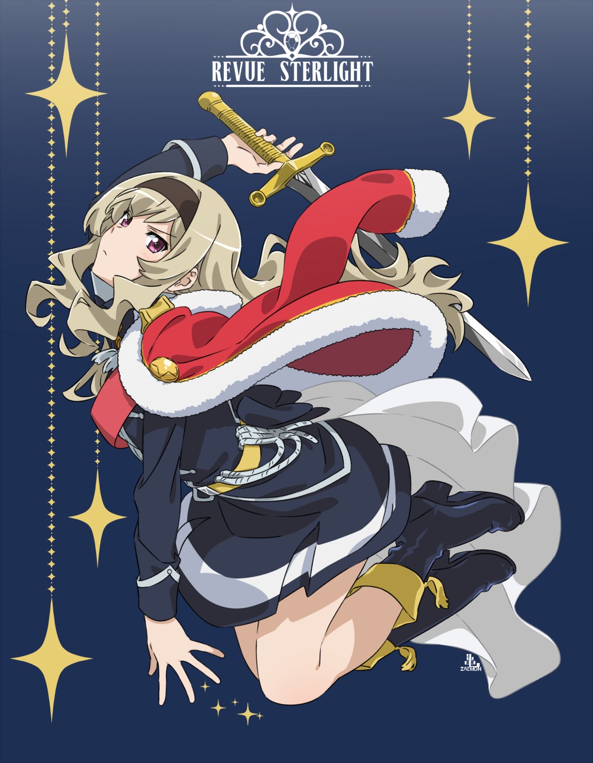 heels kamezaemon saijou_claudine shoujo_kageki_revue_starlight sword uniform