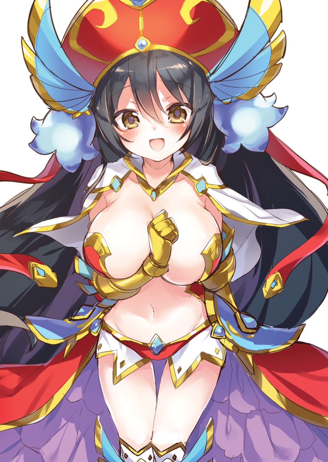 armor bikini_armor breast_hold emia_(castilla) flower_knight_girl kasuteranosuzu