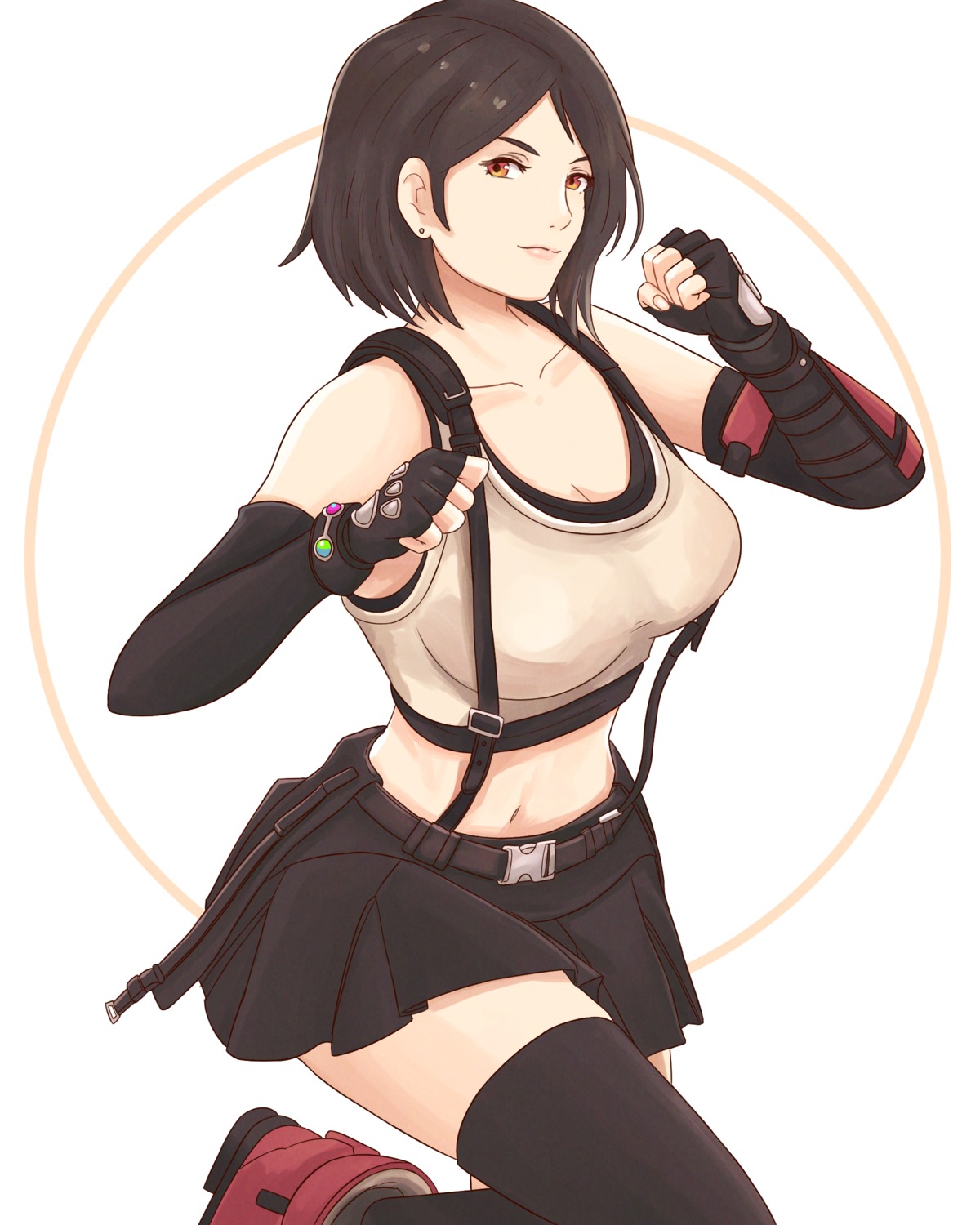 cleavage final_fantasy final_fantasy_vii thighhighs tifa_lockhart truejekart