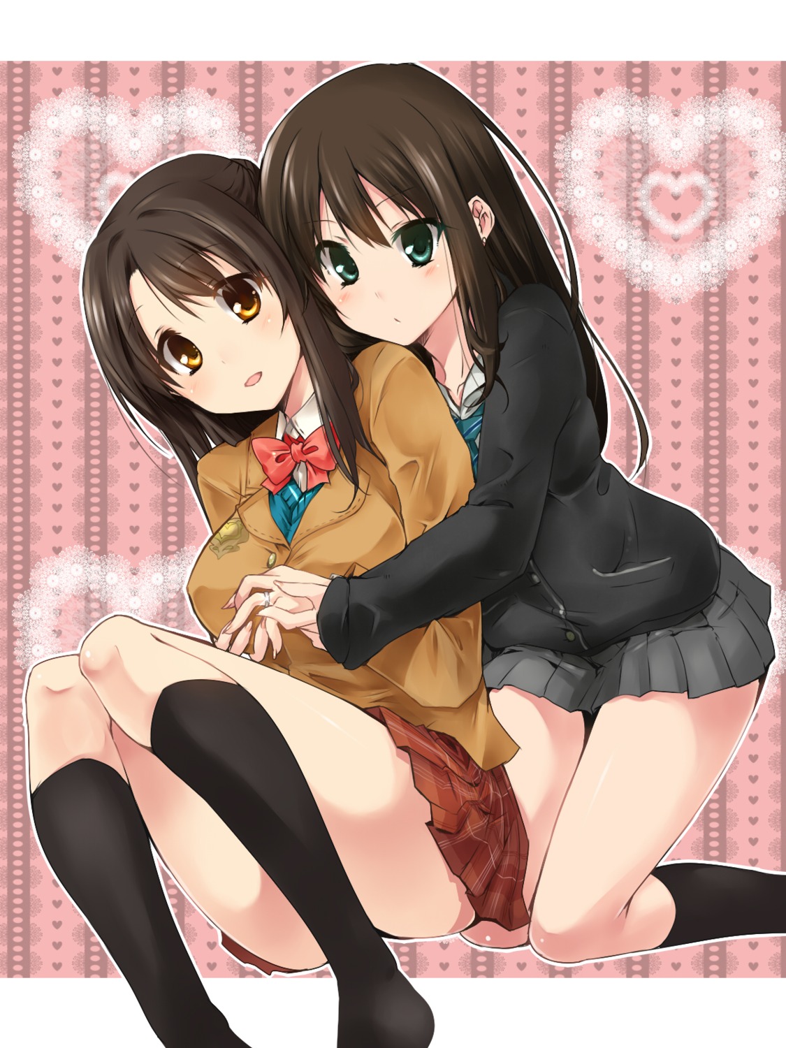 paopao seifuku shibuya_rin shimamura_uzuki the_idolm@ster the_idolm@ster_cinderella_girls yuri