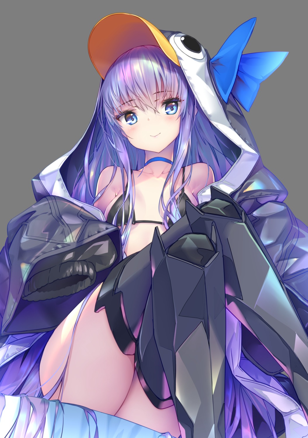 armor bikini_top fate/grand_order hong_(white_spider) meltlilith open_shirt penguin swimsuits thighhighs