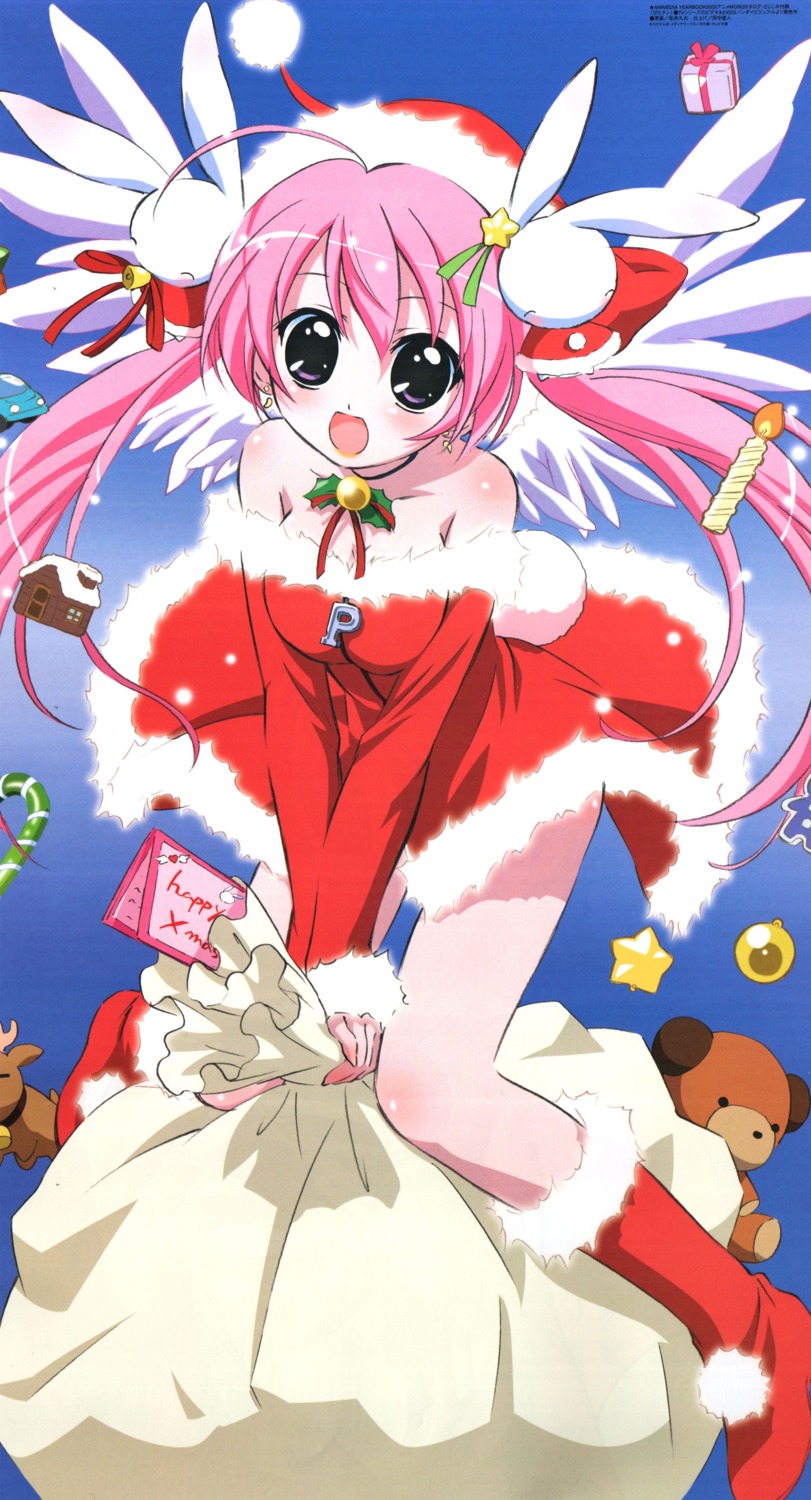 angel christmas cleavage dress misha pita_ten sakai_kyuuta wings