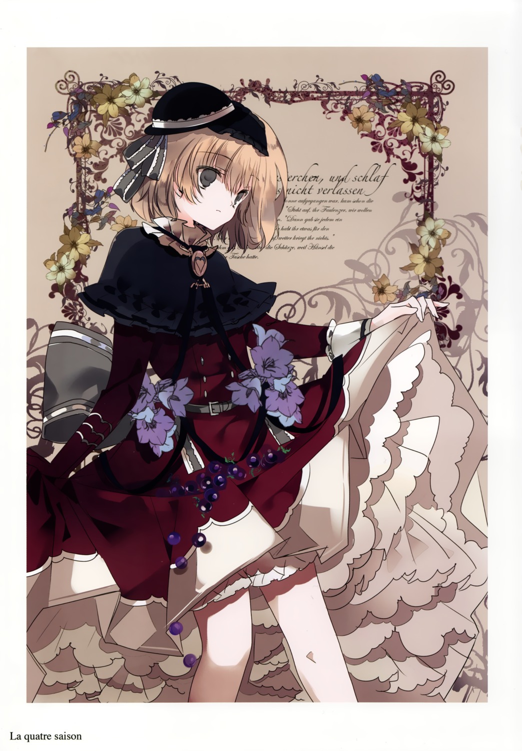 alice_margatroid bloomers cierra_(artist) dress gothic_lolita lolita_fashion ringlet skirt_lift touhou