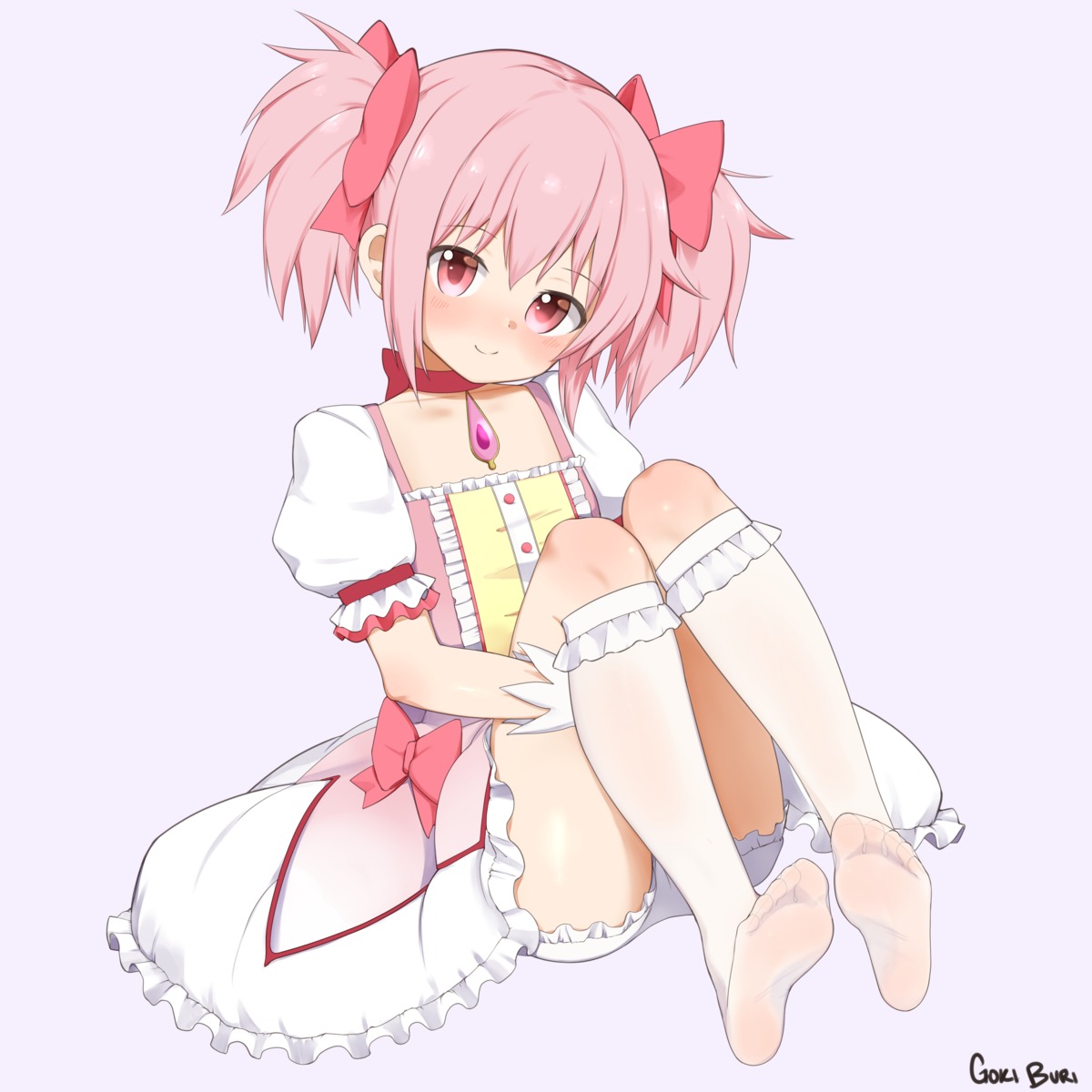 bloomers dress feet goki_buri kaname_madoka loli lolita_fashion pantsu puella_magi_madoka_magica see_through skirt_lift