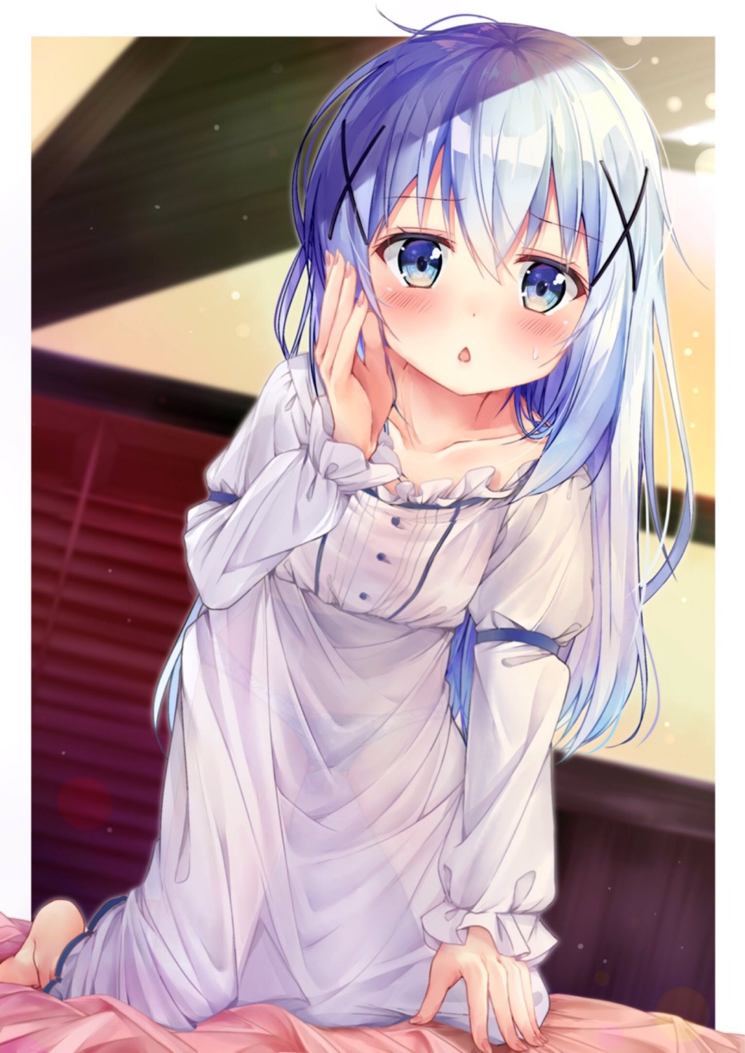 dress gochuumon_wa_usagi_desu_ka? kafuu_chino pantsu rouka see_through