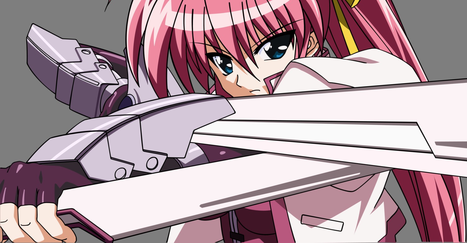 mahou_shoujo_lyrical_nanoha mahou_shoujo_lyrical_nanoha_a's signum transparent_png vector_trace