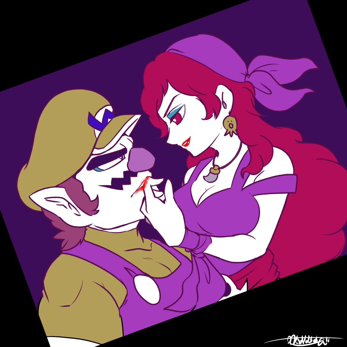 captain_syrup cleavage pointy_ears red wario warioware