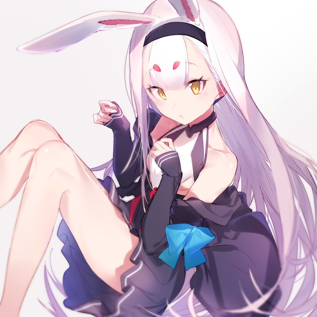 aida_(chinhung0612) animal_ears azur_lane bunny_ears shimakaze_(azur_lane) skirt_lift