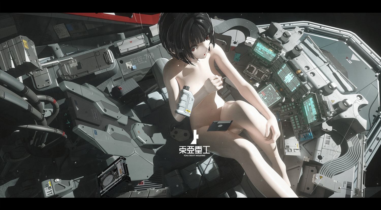 artist_revision hoshijiro_shizuka ibara_dance mecha naked sidonia_no_kishi