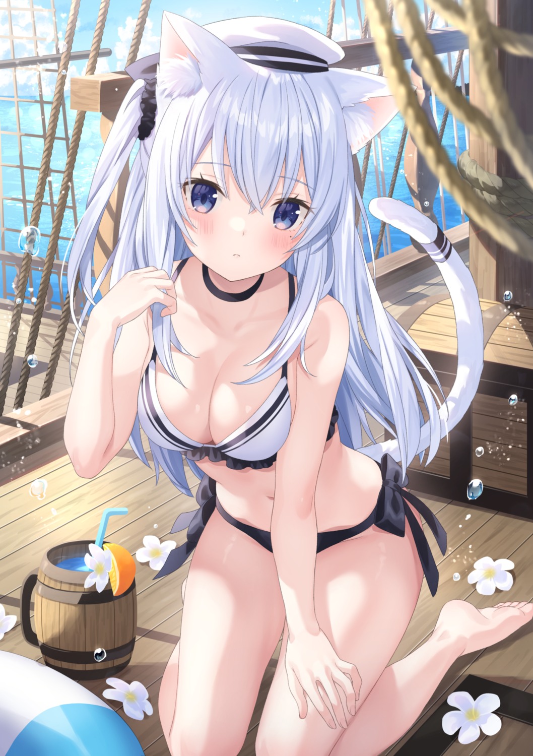 animal_ears bikini jimmy nekomimi swimsuits tail