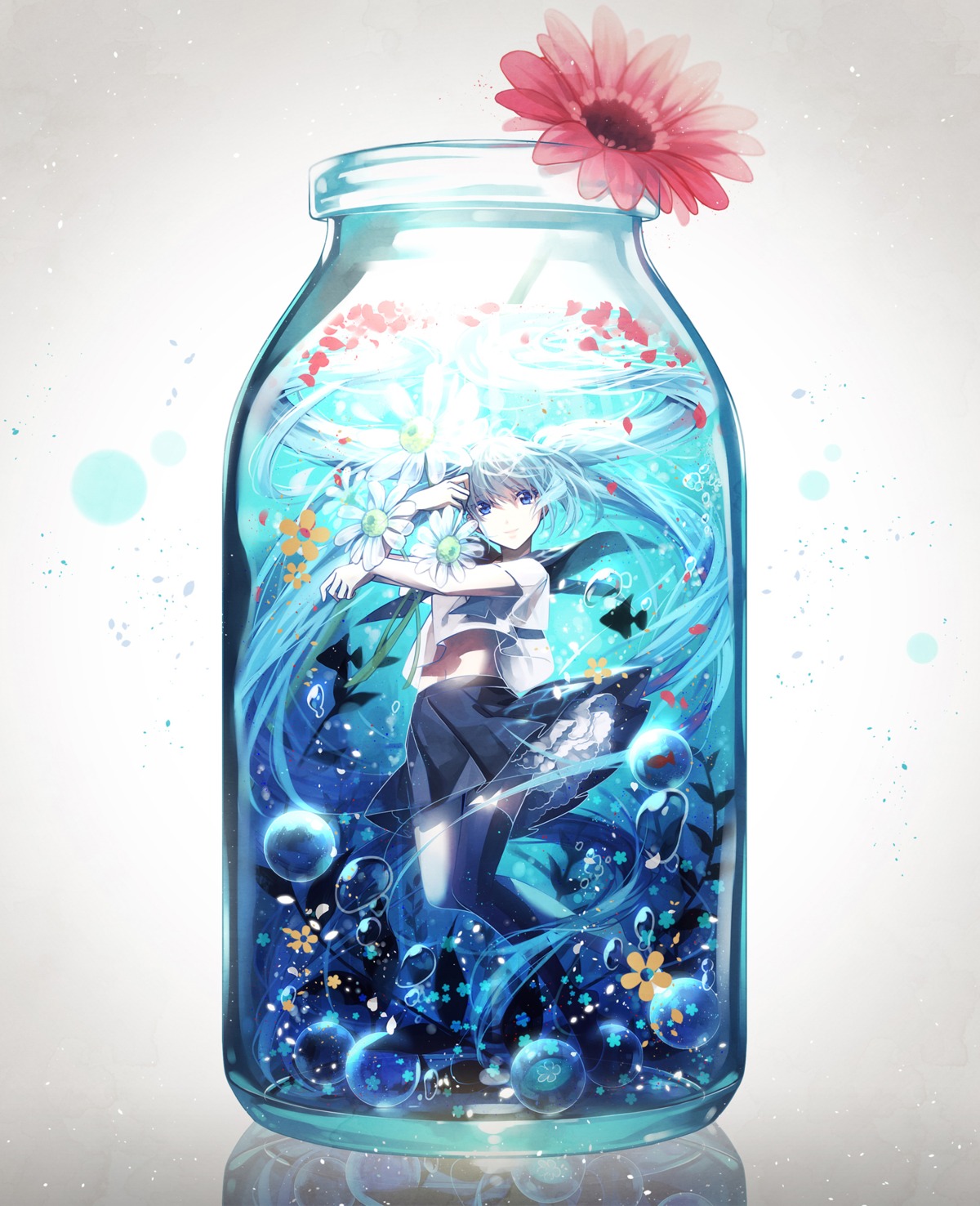 bottle_miku hakusai_(tiahszld) hatsune_miku vocaloid