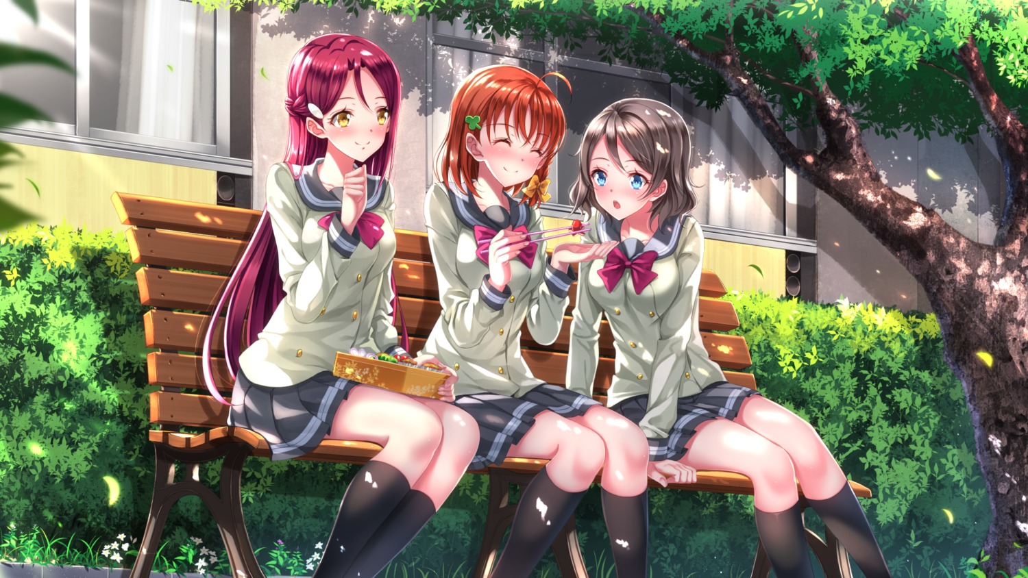 love_live!_sunshine!! sakurauchi_riko seifuku swordsouls takami_chika wallpaper watanabe_you