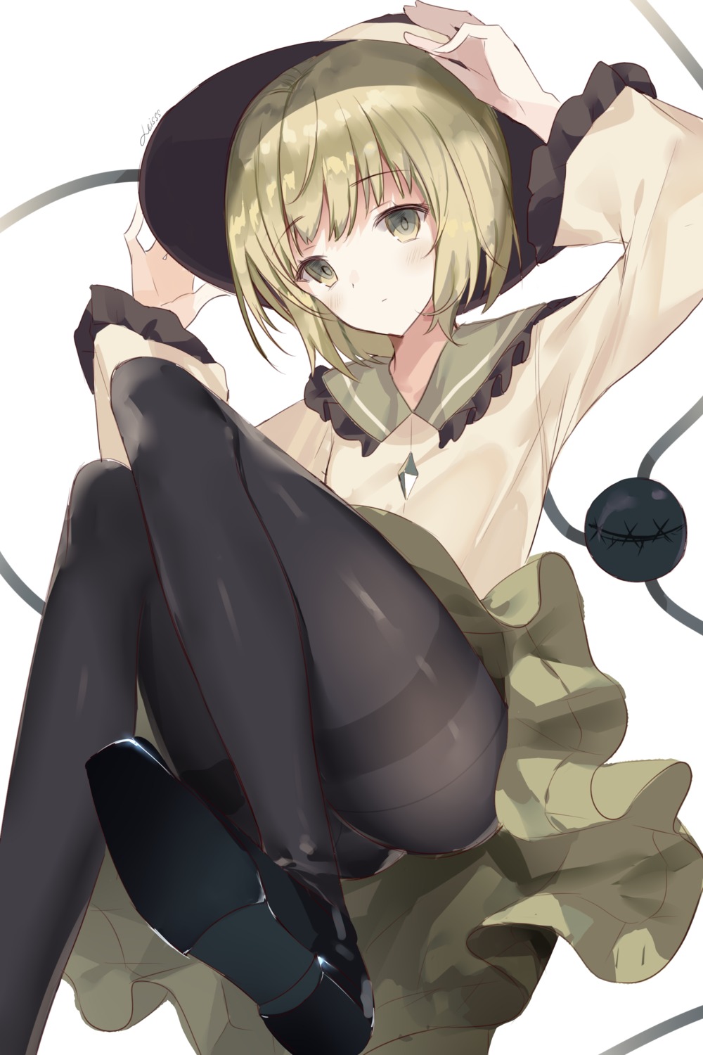 komeiji_koishi leisss pantsu pantyhose skirt_lift touhou