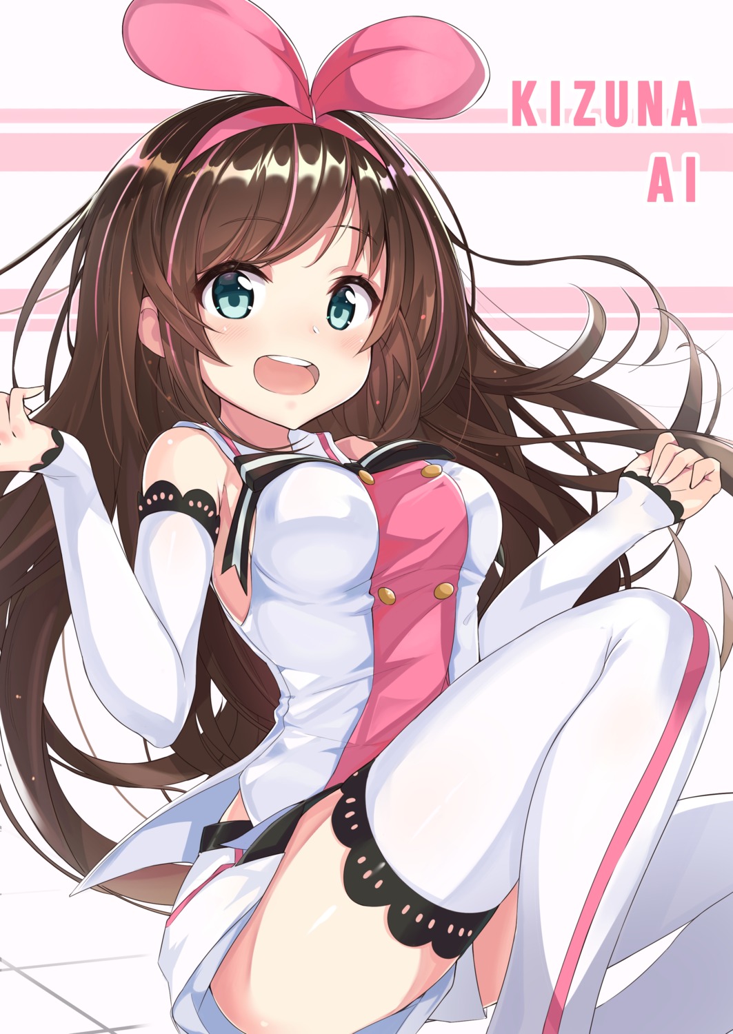 a.i._channel j_young kizuna_ai thighhighs